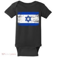 Support Israel I Stand With Israel Israeli Flag Baby Bodysuit thumb 0
