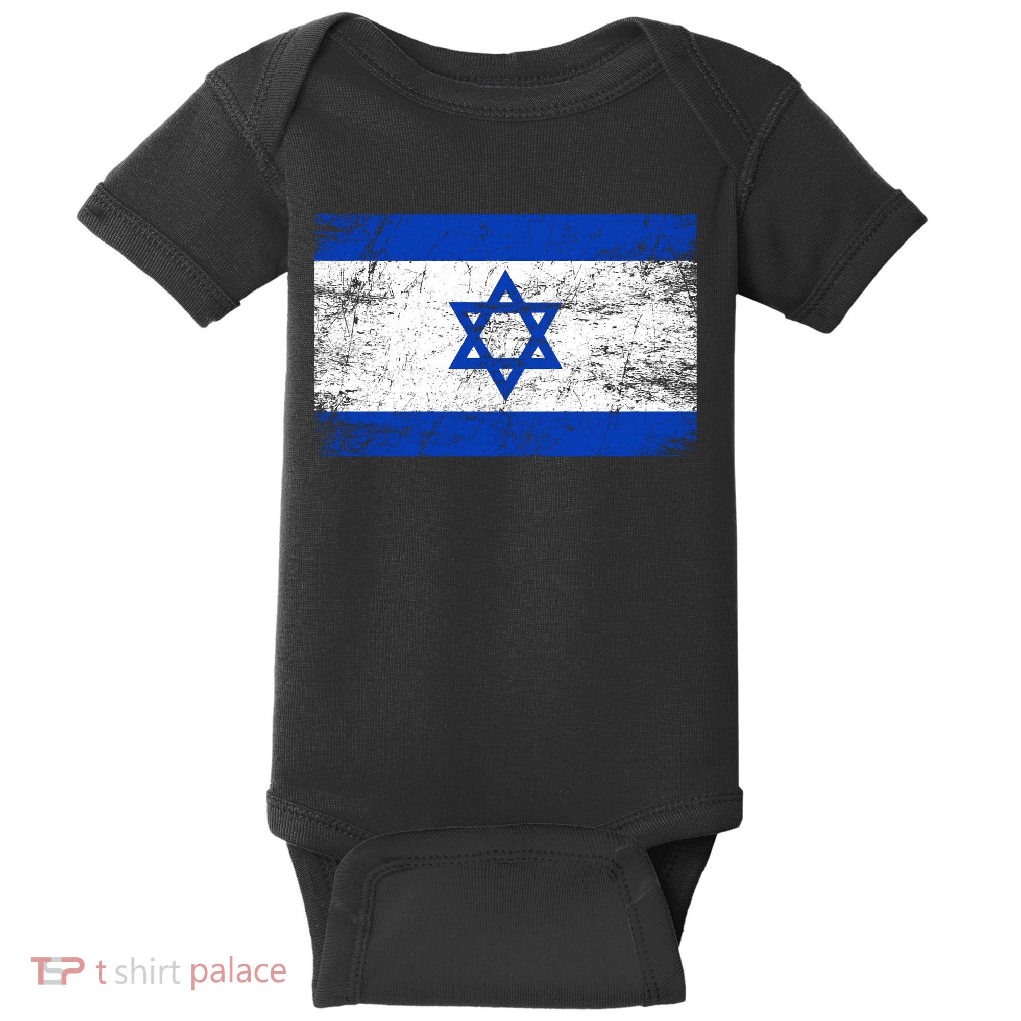 Support Israel I Stand With Israel Israeli Flag Baby Bodysuit