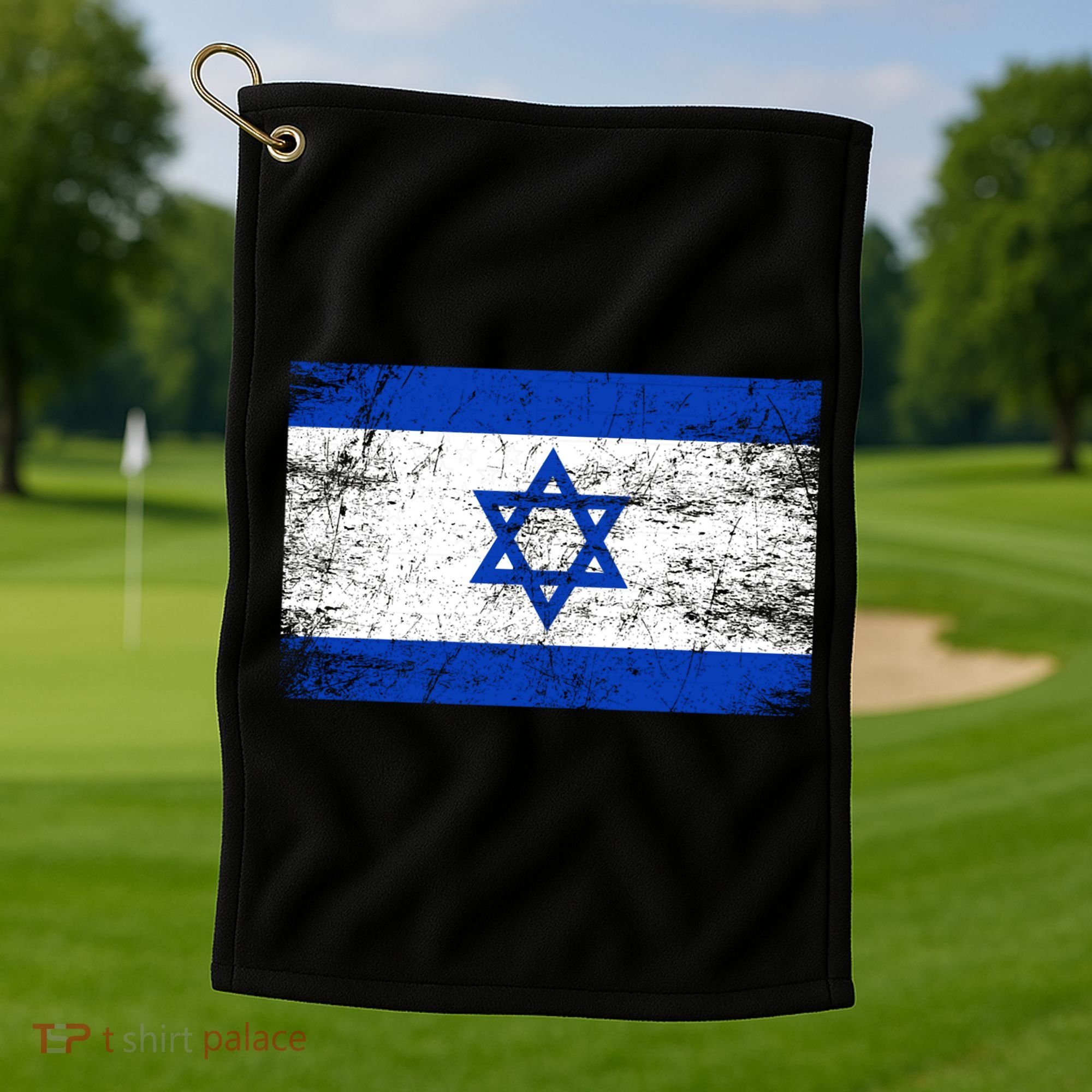 Support Israel I Stand With Israel Israeli Flag Golf Towel