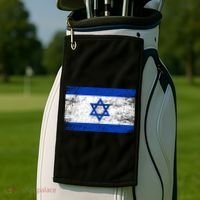 Support Israel I Stand With Israel Israeli Flag Golf Towel thumb 2