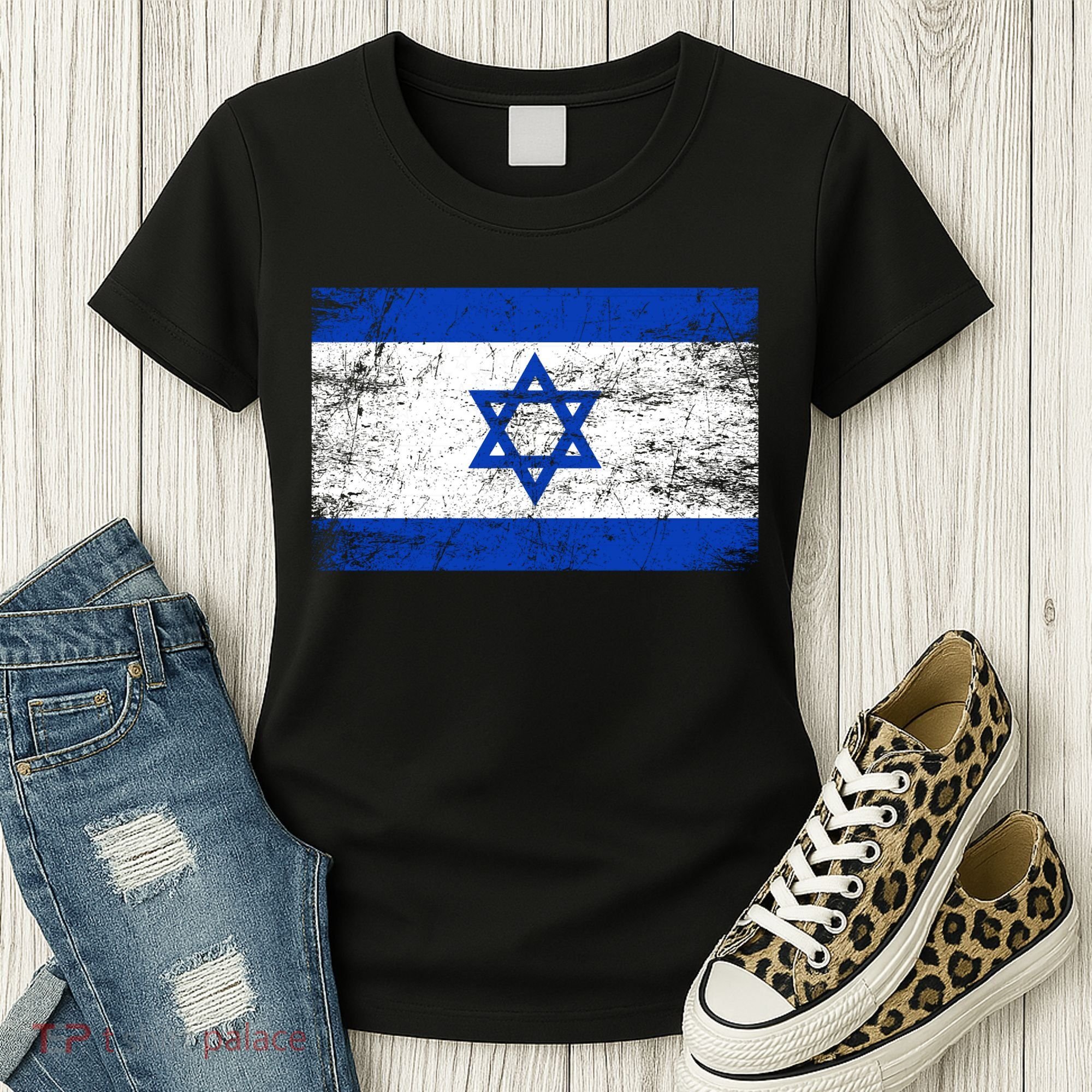 Support Israel I Stand With Israel Israeli Flag Women's T-Shirt