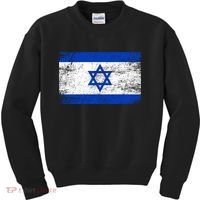 Support Israel I Stand With Israel Israeli Flag Kids Sweatshirt thumb 0