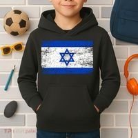 Support Israel I Stand With Israel Israeli Flag Kids Hoodie thumb 2