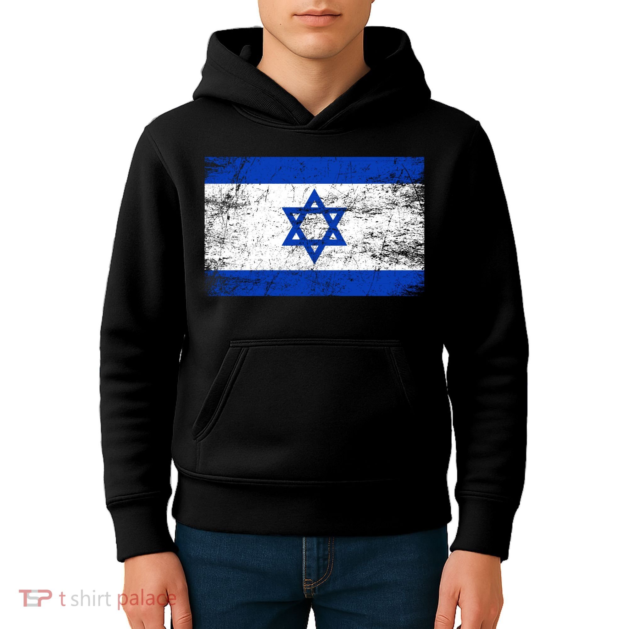 Support Israel I Stand With Israel Israeli Flag Kids Hoodie