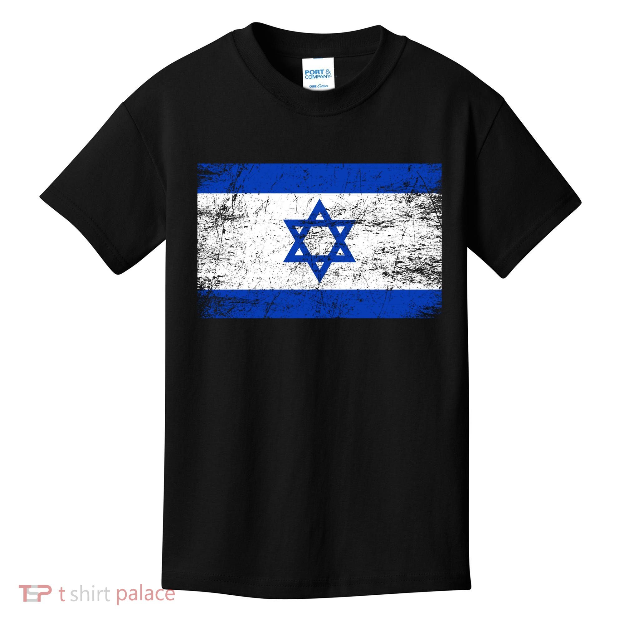 Support Israel I Stand With Israel Israeli Flag Kids T-Shirt