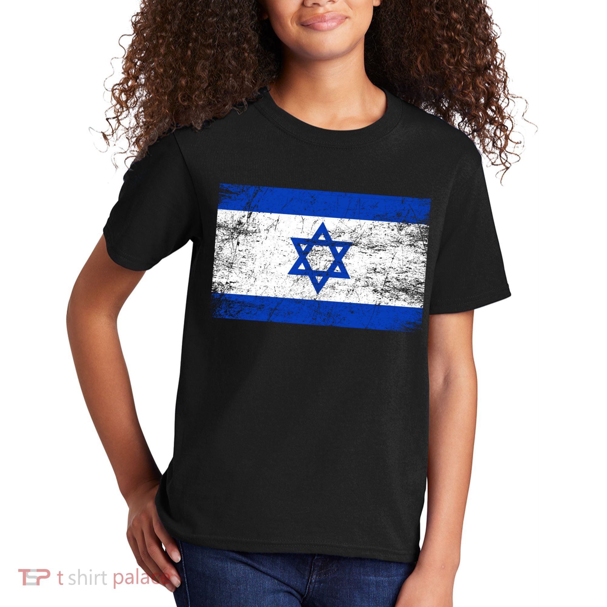 Support Israel I Stand With Israel Israeli Flag Kids T-Shirt