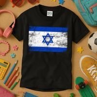 Support Israel I Stand With Israel Israeli Flag Kids T-Shirt thumb 3