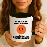 School Is Important But Basketball Is Importanter Coffee Mug thumb 3