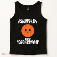 School Is Important But Basketball Is Importanter Tank Top thumb 2