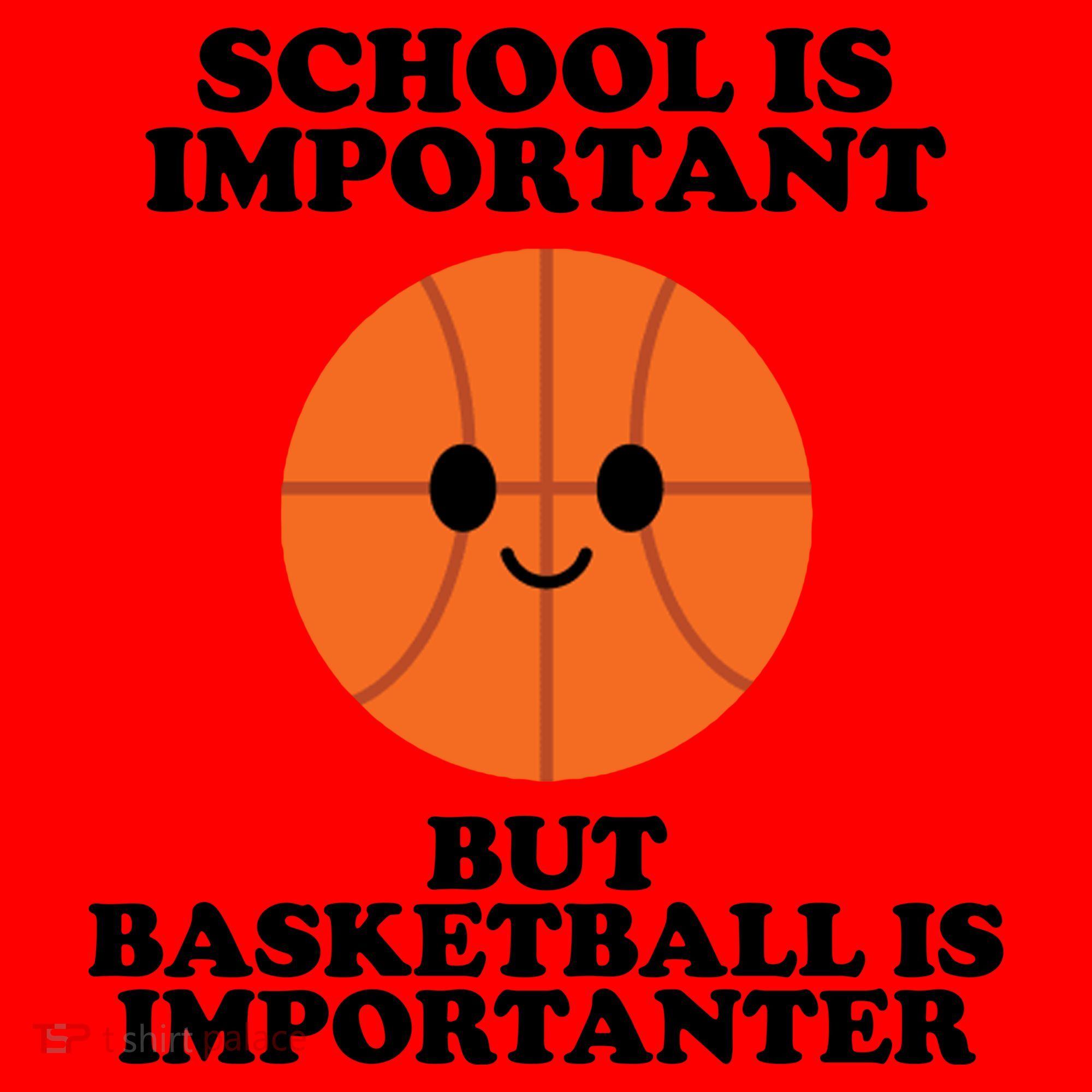 School Is Important But Basketball Is Importanter Santa Hat