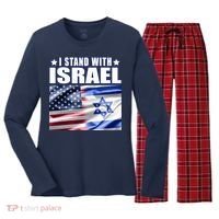 Support Israel I Stand With Israel Women's Long Sleeve Flannel Pajama Set  thumb 0