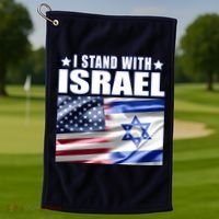 Support Israel I Stand With Israel Golf Towel thumb 1