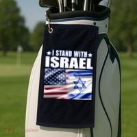 Support Israel I Stand With Israel Golf Towel thumb 2
