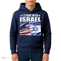 Support Israel I Stand With Israel Kids Hoodie thumb 4