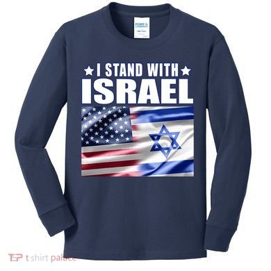 Support Israel I Stand With Israel Kids Long Sleeve Shirt