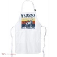 School Is Important But Hunting Is Importanter Deer Hunting Apron thumb 0