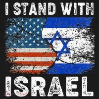 Support Israel I Stand With Israel Israeli Flag Us Flag Women's Hoodie thumb 2