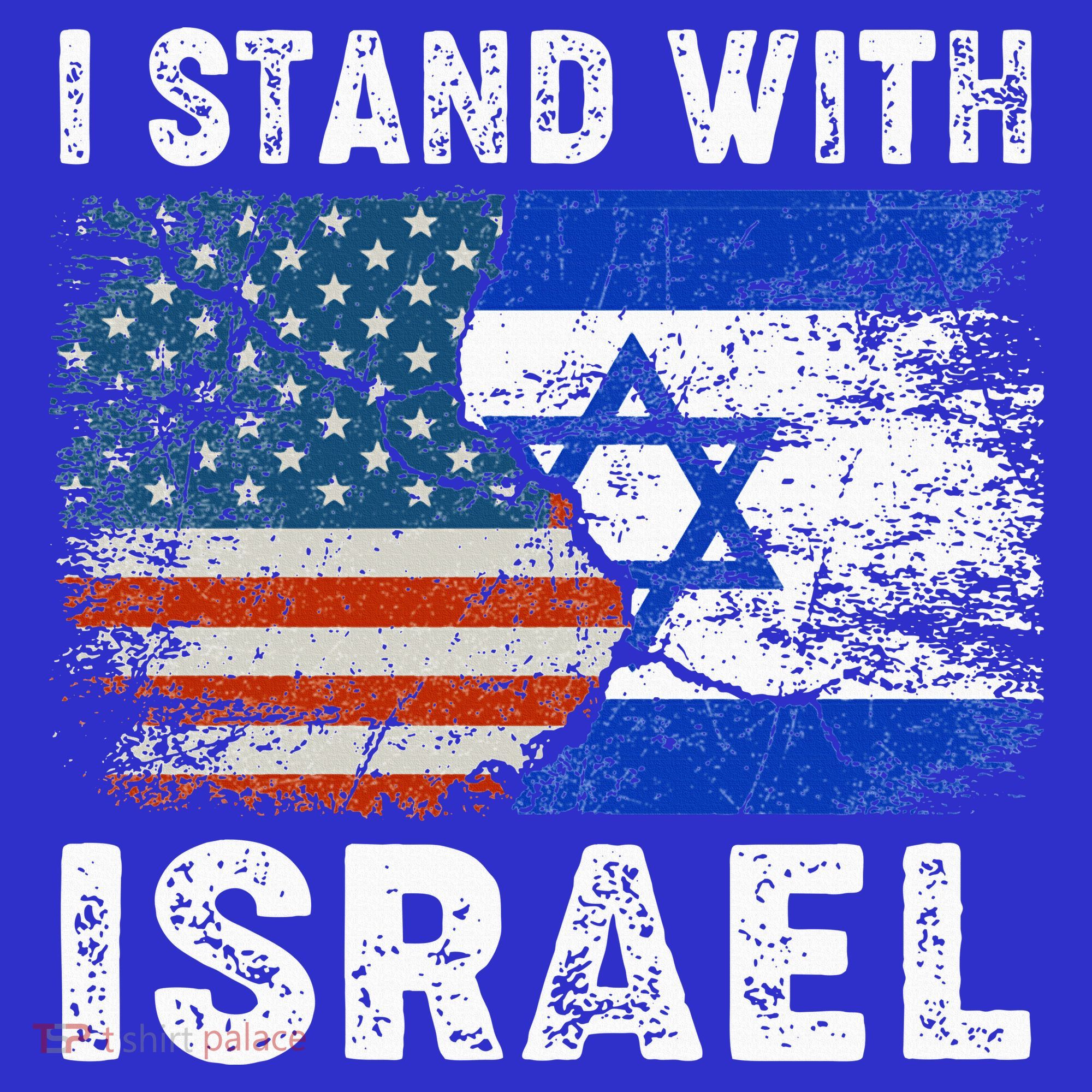 Support Israel I Stand With Israel Israeli Flag Us Flag T-Shirt