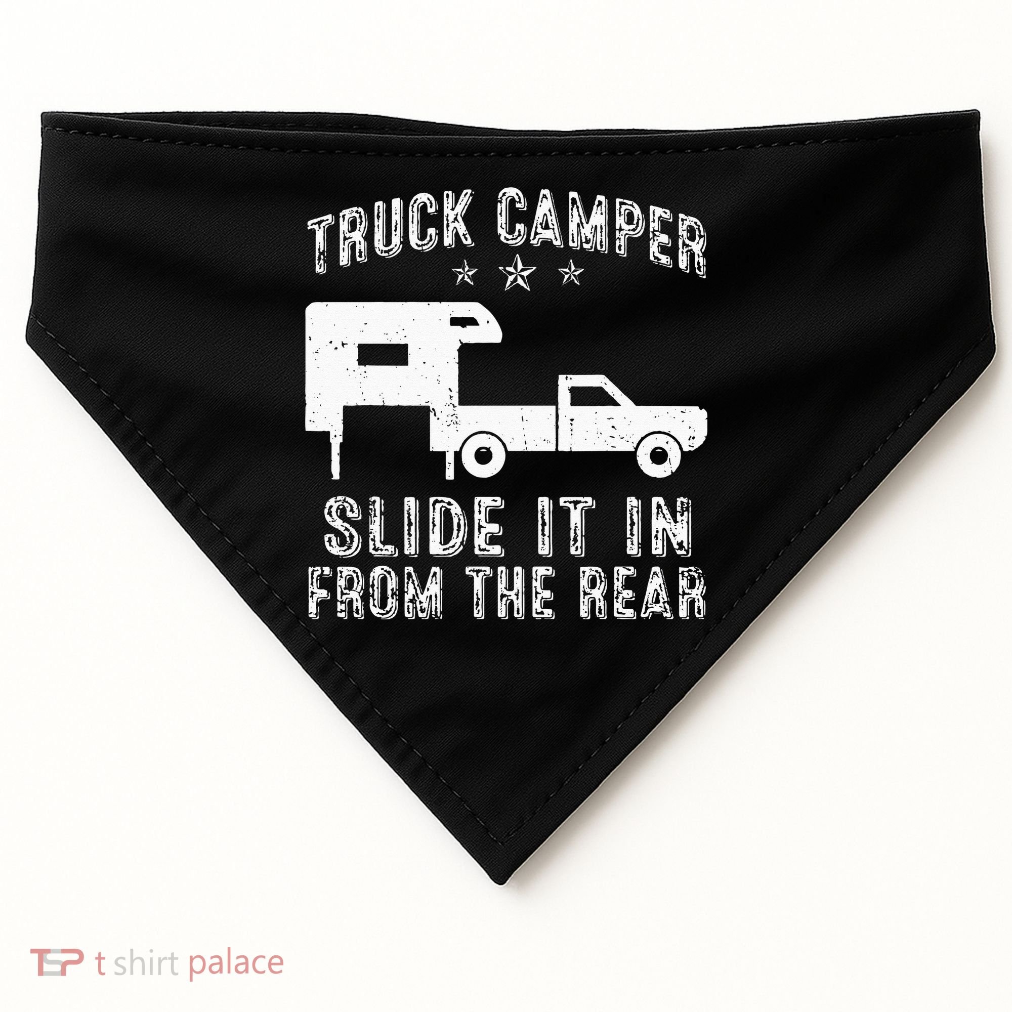Slide It In From The Rear SlideIn Cabover Truck Camper USA-Made Doggie Bandana
