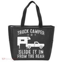 Slide It In From The Rear SlideIn Cabover Truck Camper Tote Bag thumb 0