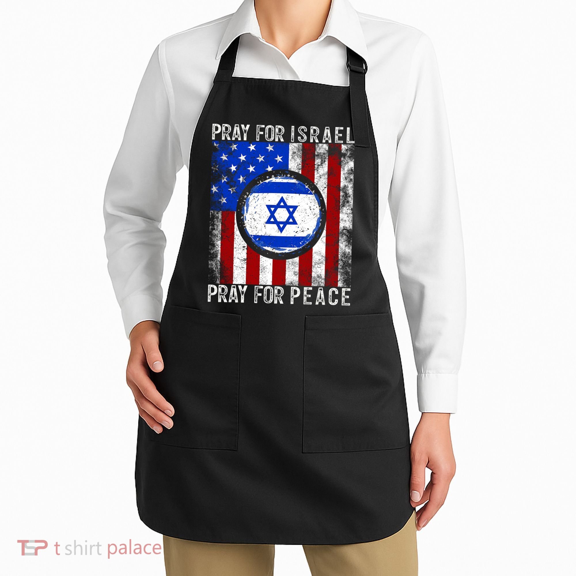 Support Israel I Stand With Israel Pray For Israel Flag Apron