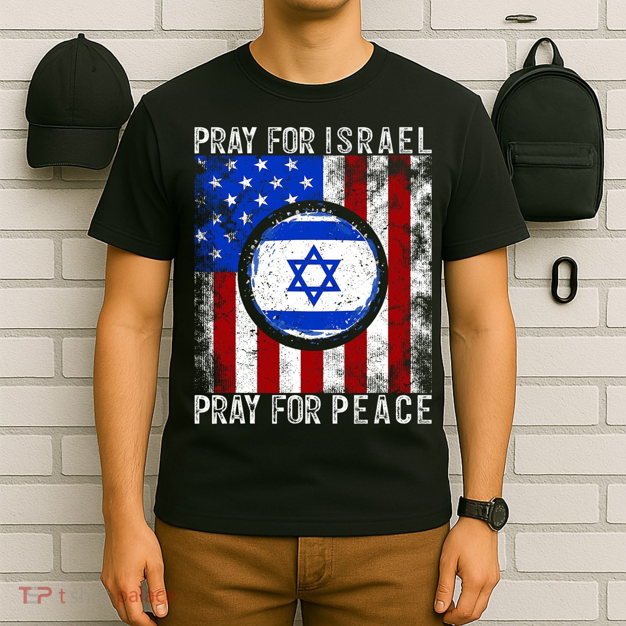 Support Israel I Stand With Israel Pray For Israel Flag T-Shirt