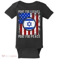 Support Israel I Stand With Israel Pray For Israel Flag Baby Bodysuit thumb 0