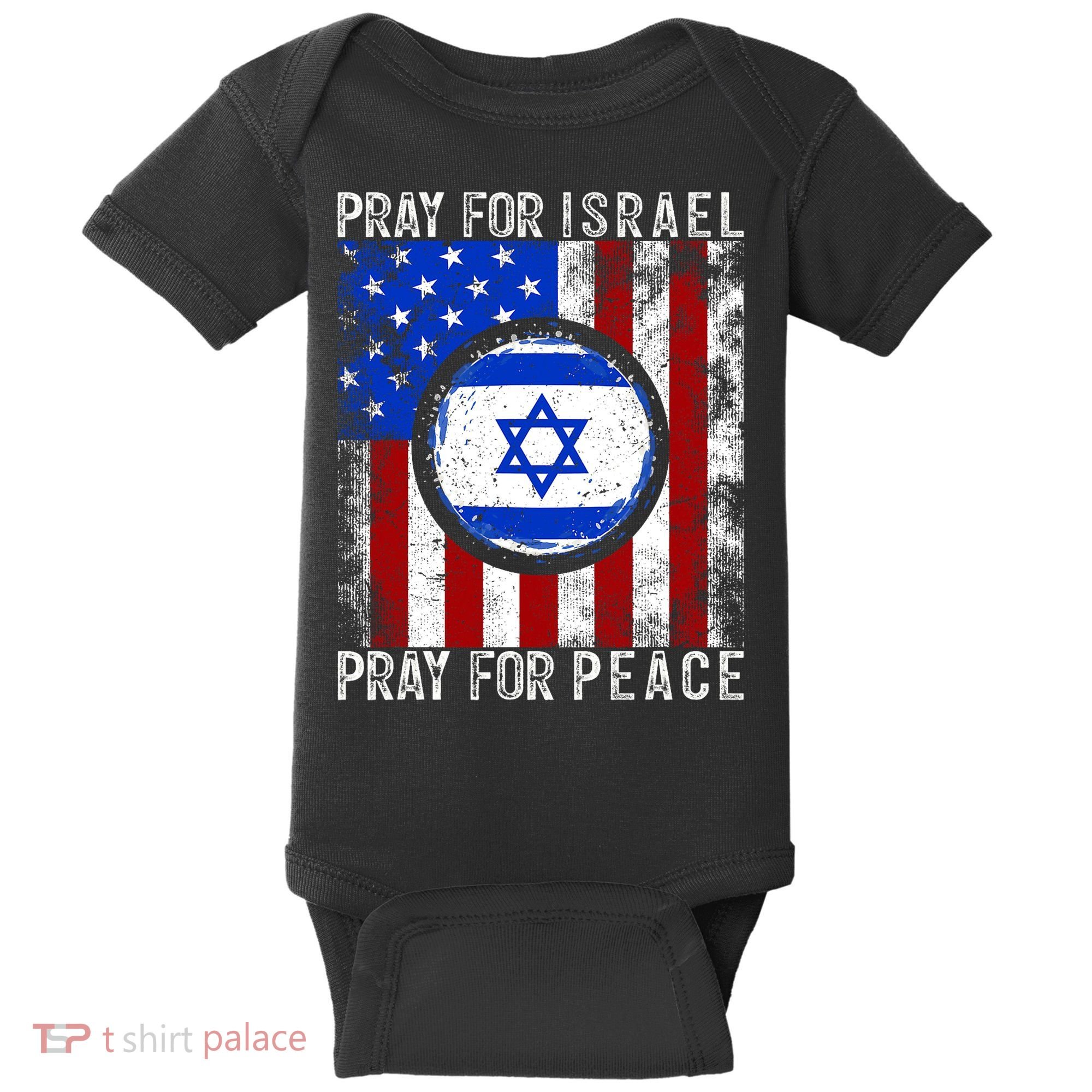 Support Israel I Stand With Israel Pray For Israel Flag Baby Bodysuit