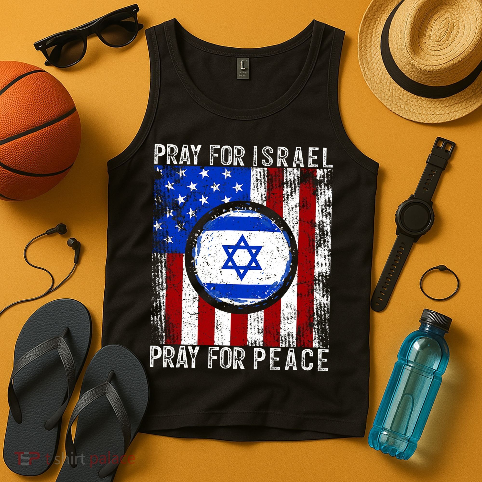 Support Israel I Stand With Israel Pray For Israel Flag Tank Top