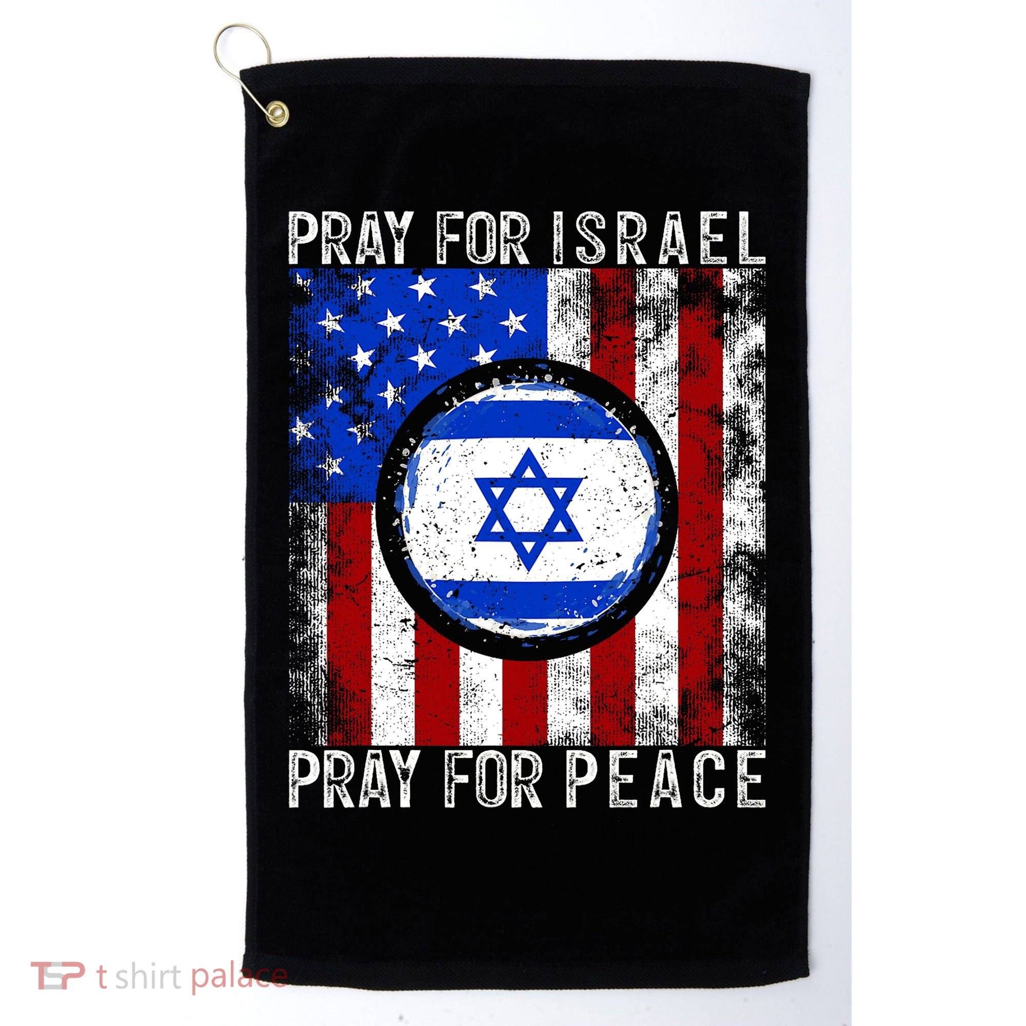 Support Israel I Stand With Israel Pray For Israel Flag Golf Towel