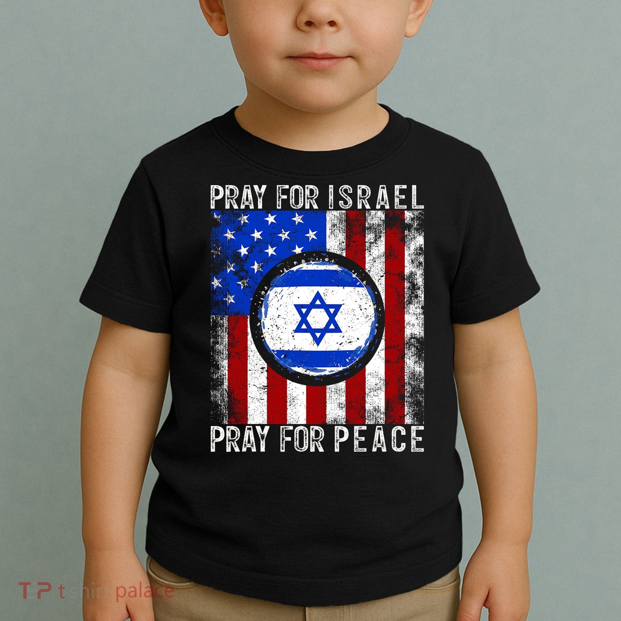 Support Israel I Stand With Israel Pray For Israel Flag Toddler T-Shirt