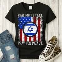 Support Israel I Stand With Israel Pray For Israel Flag Women's T-Shirt thumb 3