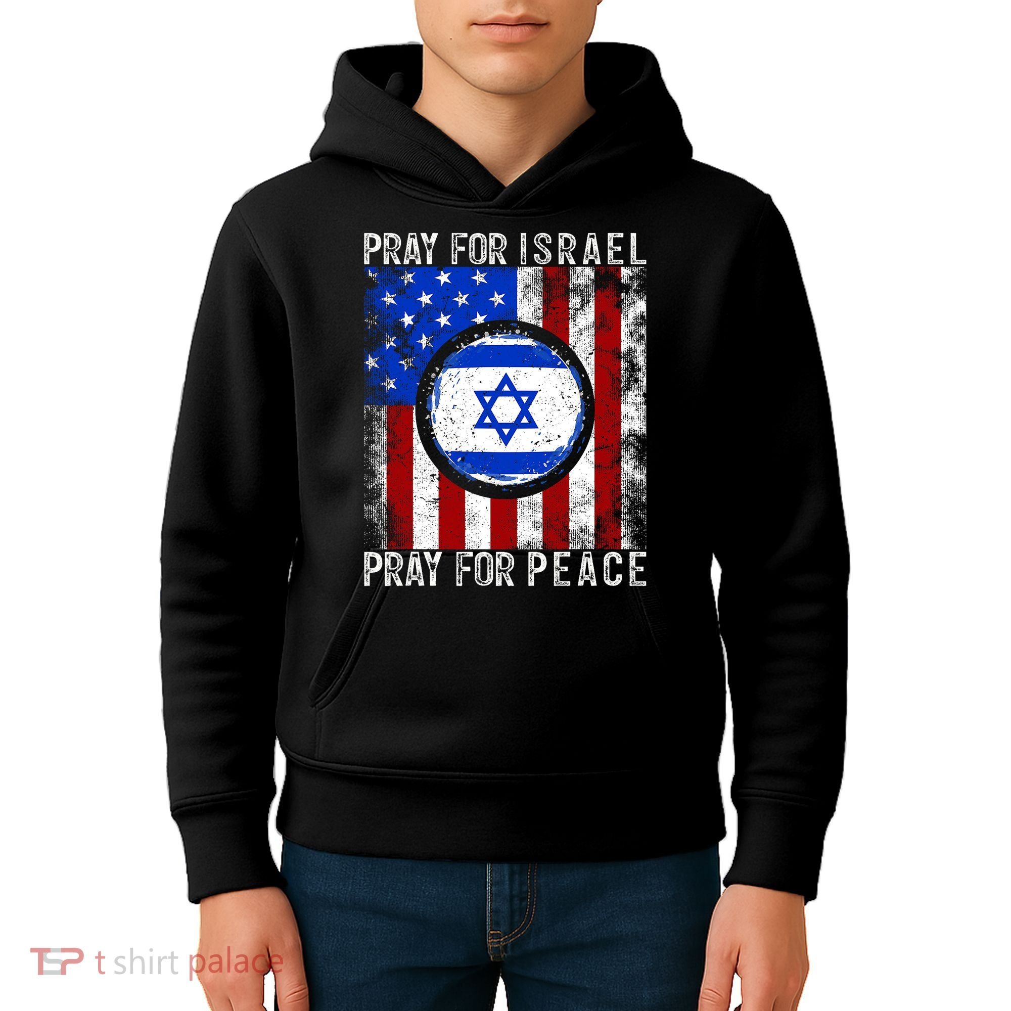 Support Israel I Stand With Israel Pray For Israel Flag Kids Hoodie