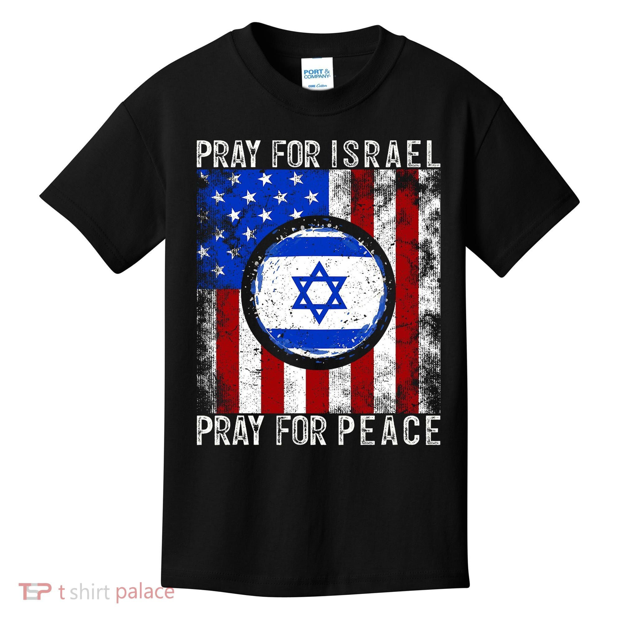 Support Israel I Stand With Israel Pray For Israel Flag Kids T-Shirt