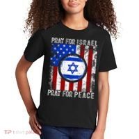 Support Israel I Stand With Israel Pray For Israel Flag Kids T-Shirt thumb 2