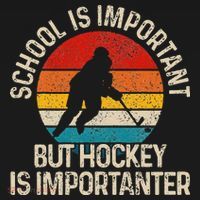 School Is Important But Hockey Is Importanter Funny Gist Women's Tank Top thumb 5