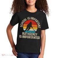 School Is Important But Hockey Is Importanter Funny Gist Kids T-Shirt thumb 2