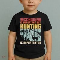 School Is Important But Hunting Is Importanter Deer Hunting Toddler T-Shirt thumb 2