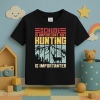 School Is Important But Hunting Is Importanter Deer Hunting Toddler T-Shirt thumb 3