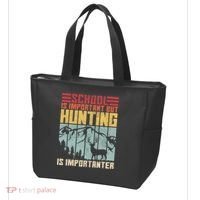 School Is Important But Hunting Is Importanter Deer Hunting Tote Bag thumb 3