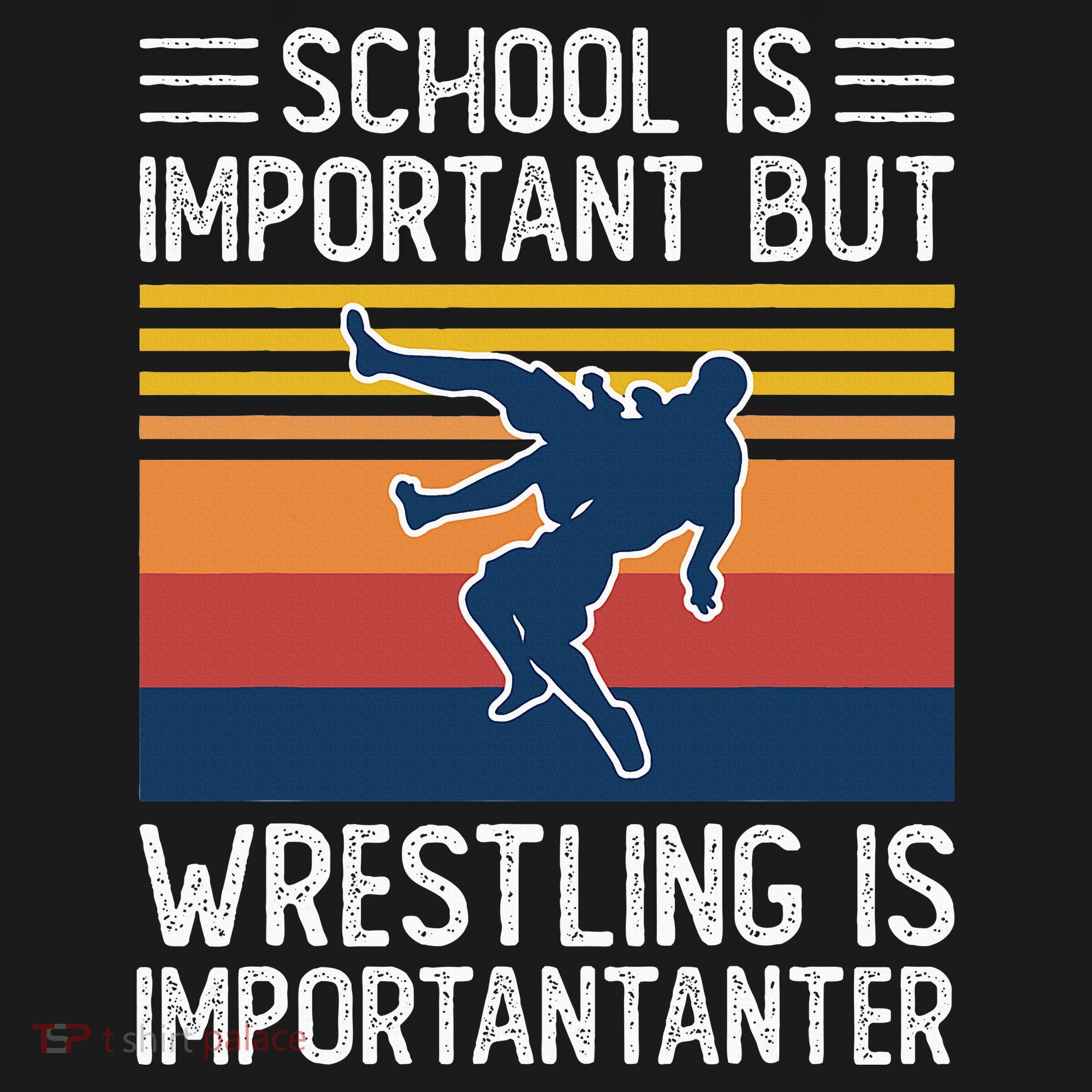 School Is Important But Wrestling Is Importanter Funny Women's Hoodie