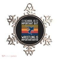 School Is Important But Wrestling Is Importanter Funny Ornament thumb 0