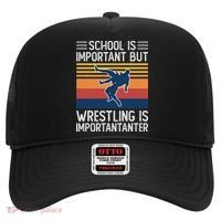 School Is Important But Wrestling Is Importanter Funny Hat thumb 0