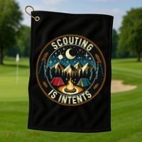 Scouting Is Intents Scout Camper Camping Golf Towel thumb 1