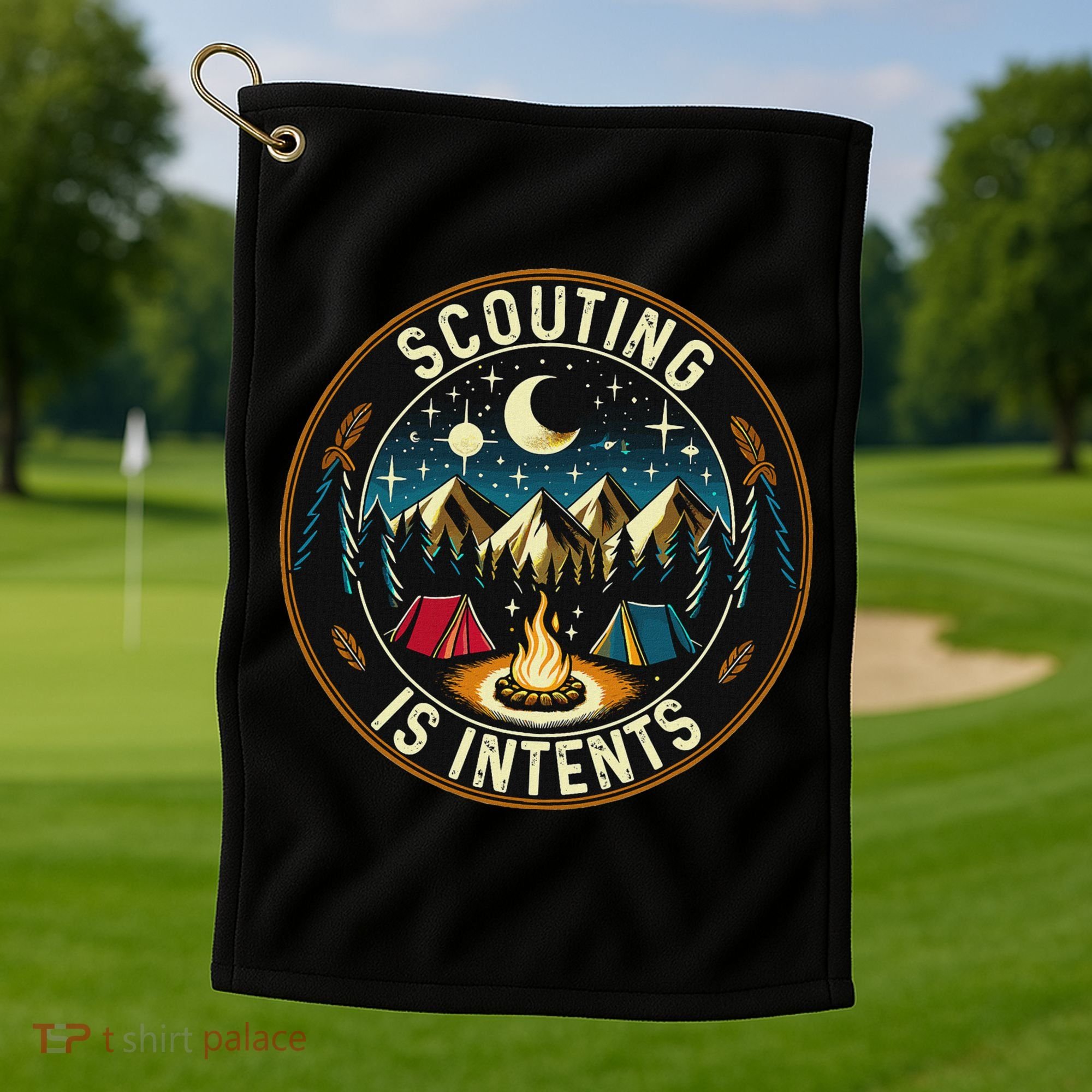 Scouting Is Intents Scout Camper Camping Golf Towel
