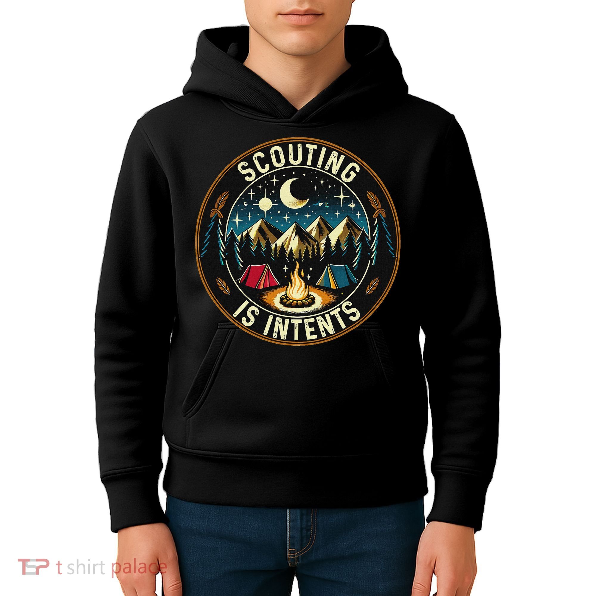 Scouting Is Intents Scout Camper Camping Kids Hoodie