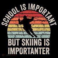 School Is Important But Skiing Is Importanter Funny Skiing Cute Gift Coffee Mug thumb 5