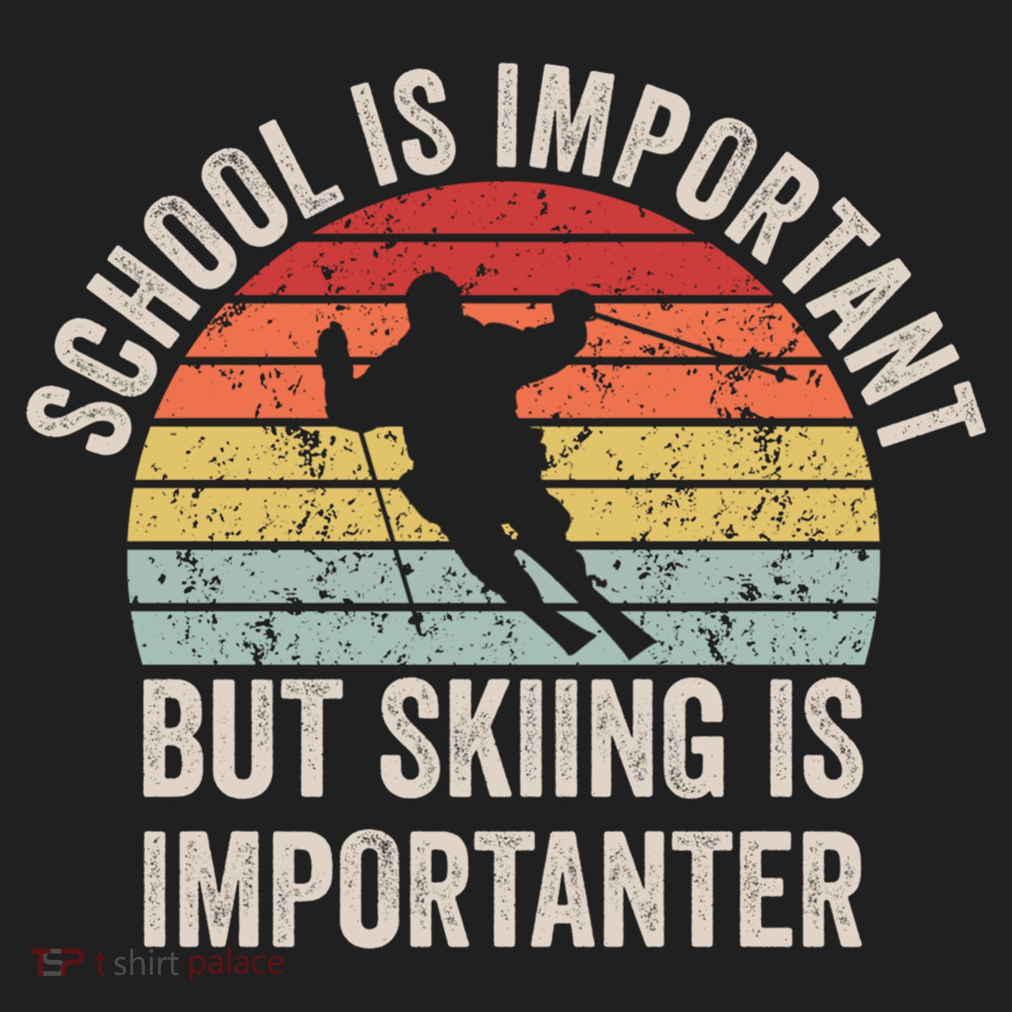School Is Important But Skiing Is Importanter Funny Skiing Cute Gift Hat