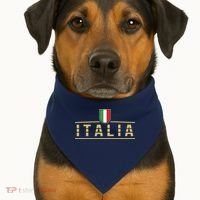 Soccer Italia Italian Flag Italy USA-Made Doggie Bandana thumb 1