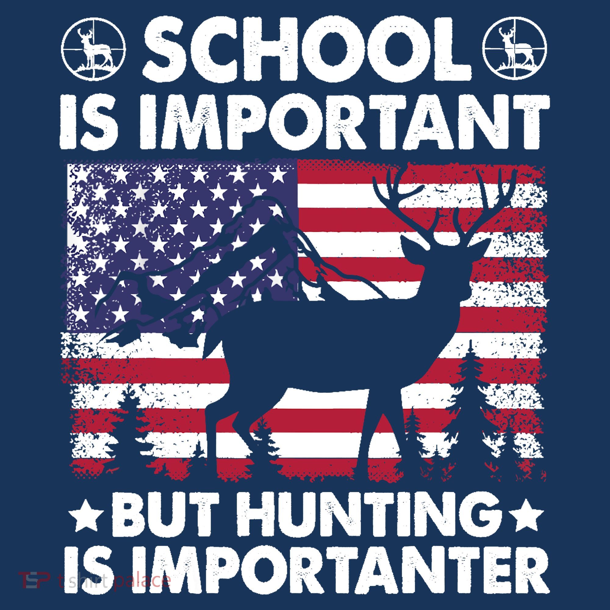 School Is Important But Hunting Is Importanter Funny Hunting Women's Tank Top